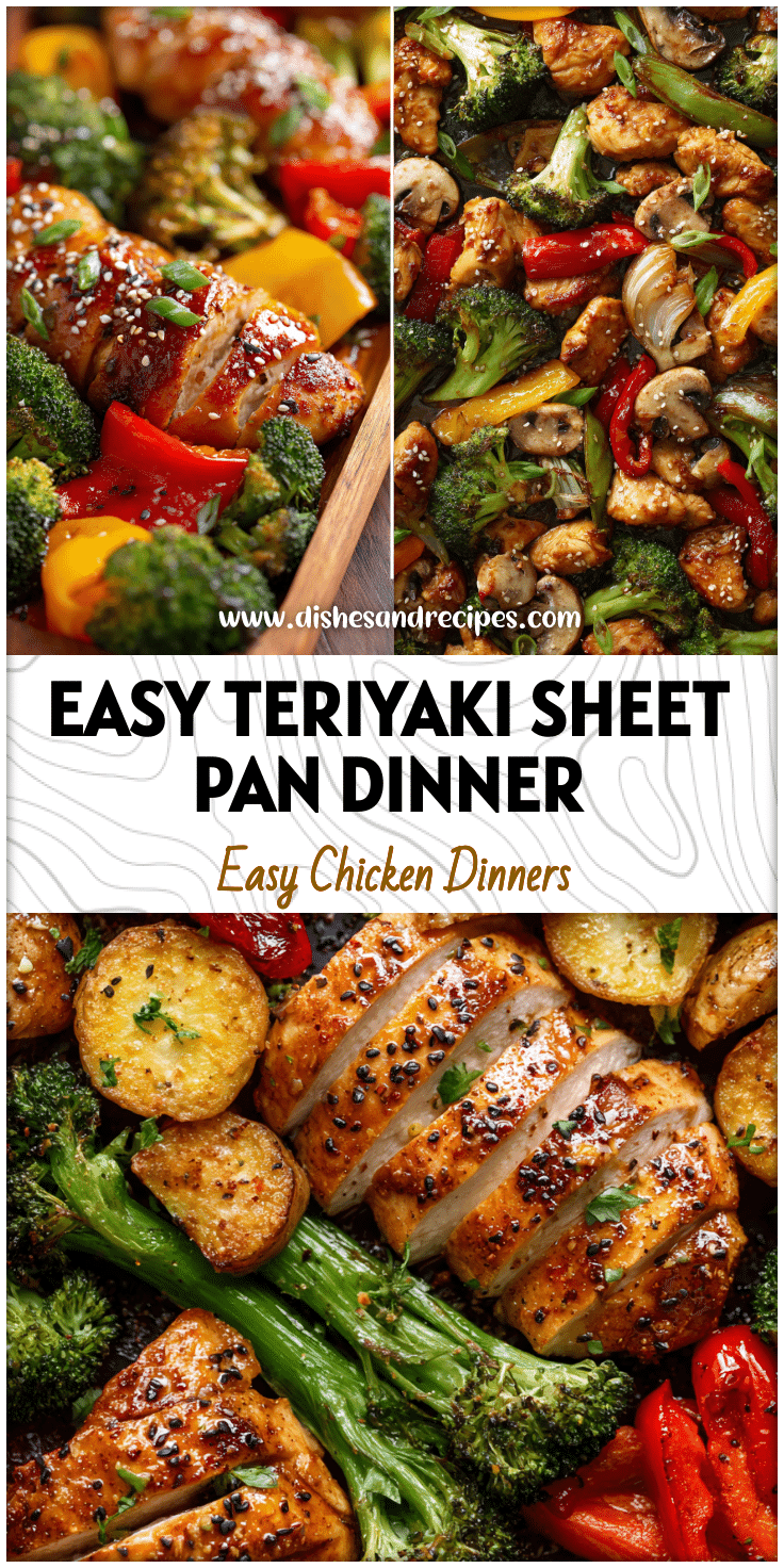 Colorful Teriyaki Chicken Sheet Pan Meal with veggies, perfect for One Sheet Meal Prep or Easy Healthy Meals One Pan.